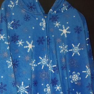 Snowflake Footed Pajamas - Size M Plus